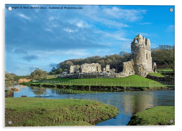 Ogmore Castle Ogmore by Sea South Wales Acrylic by Nick Jenkins