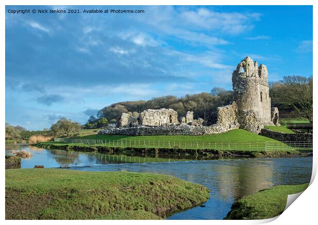 Ogmore Castle Ogmore by Sea South Wales Print by Nick Jenkins