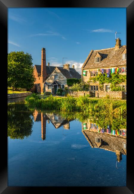 Lower Slaughter Old Mill, Cotswolds Framed Print by David Ross