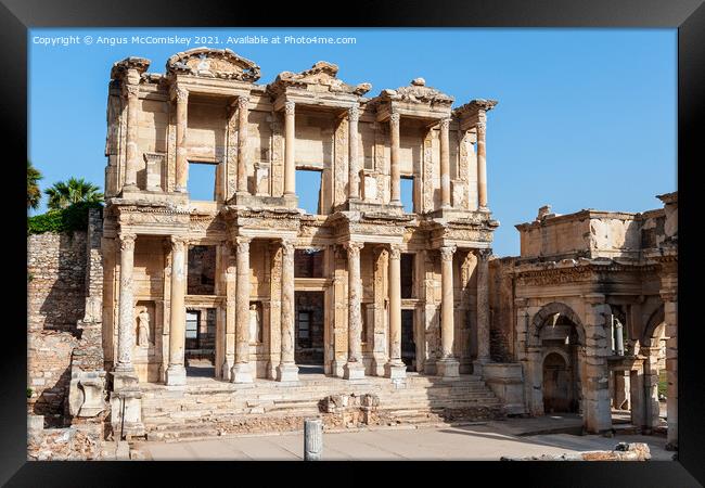 Library of Celsus at Ephesus  Framed Print by Angus McComiskey