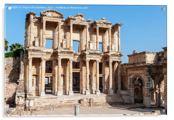 Library of Celsus at Ephesus  Acrylic by Angus McComiskey