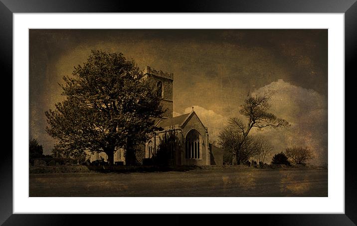 The Parish Church of St Andrew | Texture Framed Mounted Print by Sarah Couzens