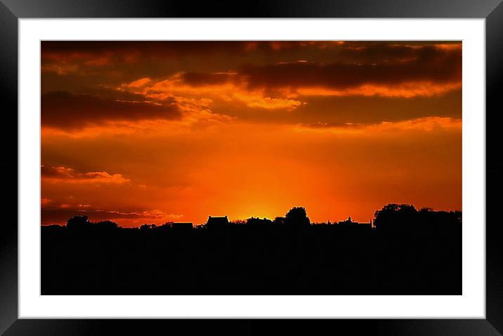Silhouette Over Pembrokeshire,Wales. Framed Mounted Print by paulette hurley