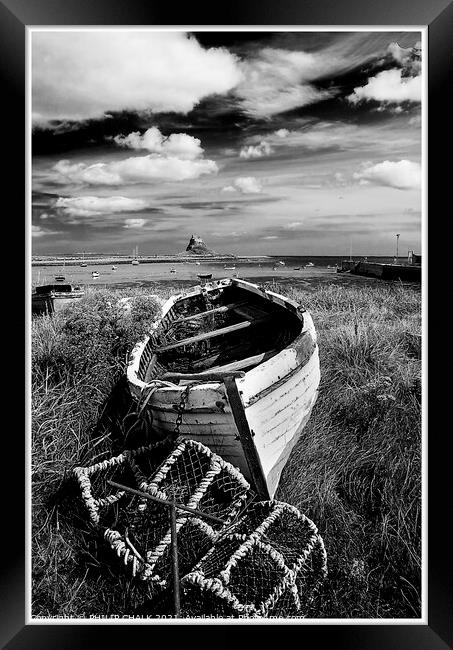  Old fishing boat on Holy Island Lindisfarne Northumberland 72 Framed Print by PHILIP CHALK