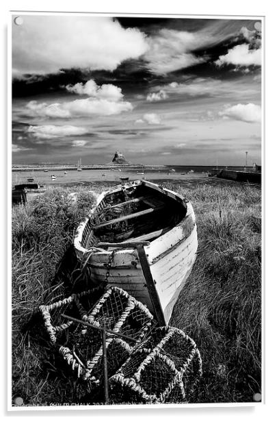  Old fishing boat on Holy Island Lindisfarne Northumberland 72 Acrylic by PHILIP CHALK