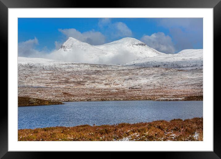 Snow Covered Moorland Framed Mounted Print by David Hare