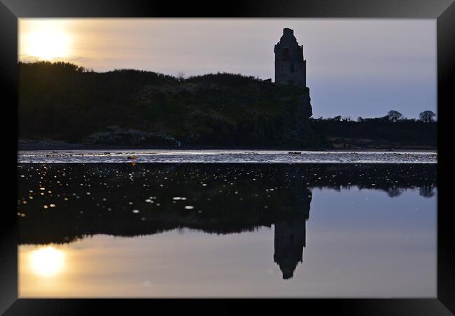 Greenan reflection just before sunset Framed Print by Allan Durward Photography