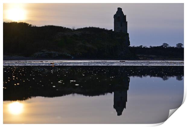 Greenan reflection just before sunset Print by Allan Durward Photography