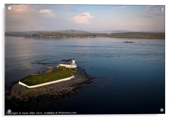 Fladda Lighthouse Scotland Acrylic by Kevin Allen