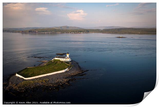 Fladda Lighthouse Scotland Print by Kevin Allen