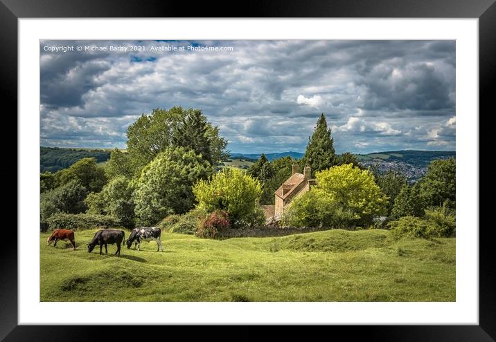 Cotswold Cottage Framed Mounted Print by Michael Barby