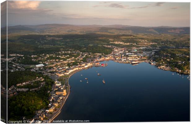 Oban from the air Canvas Print by Kevin Allen