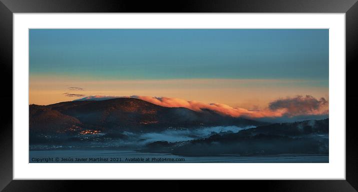 Majestic Dawn at A Escusa Mountain Framed Mounted Print by Jesus Martínez