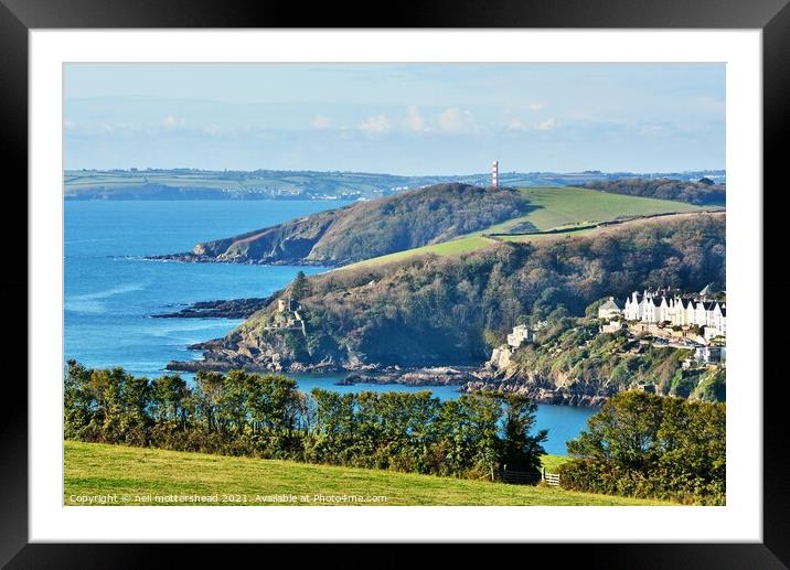 Fowey & Gribbin Head, Cornwall. Framed Mounted Print by Neil Mottershead