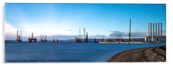 Cromarty Firth Acrylic by Alan Simpson