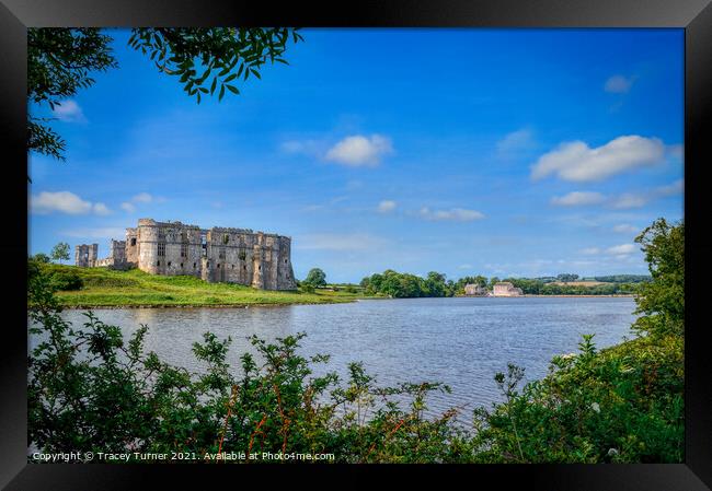 Carew Castle and Tidal Mill, Pembrokeshire Framed Print by Tracey Turner