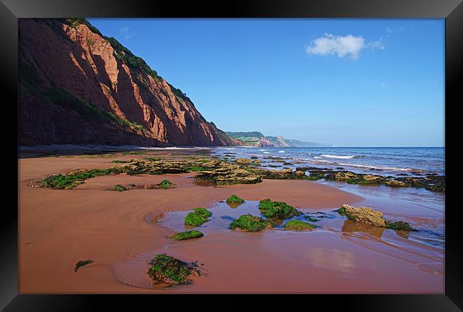 Sidmouth West Beach Framed Print by Pete Hemington