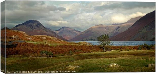 Storm clouds gather at Wastwater Canvas Print by ROS RIDLEY