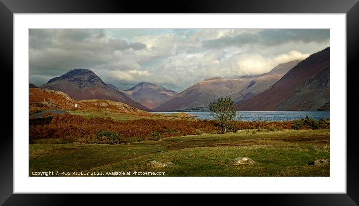 Storm clouds gather at Wastwater Framed Mounted Print by ROS RIDLEY