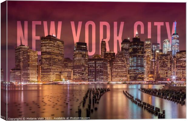 NEW YORK CITY Skyline Canvas Print by Melanie Viola
