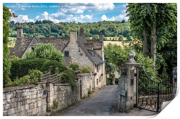 Lane in Painswick Print by Michael Barby