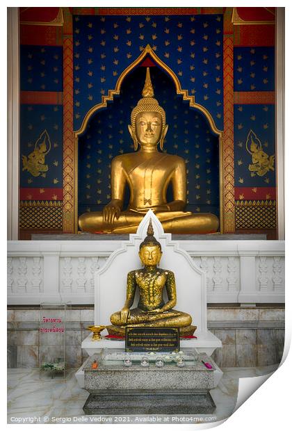 Wat Saket temple Bangkok Print by Sergio Delle Vedove