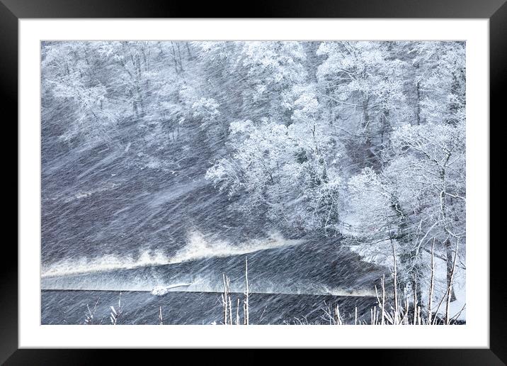winter river Nidd in Knaresborough Framed Mounted Print by mike morley