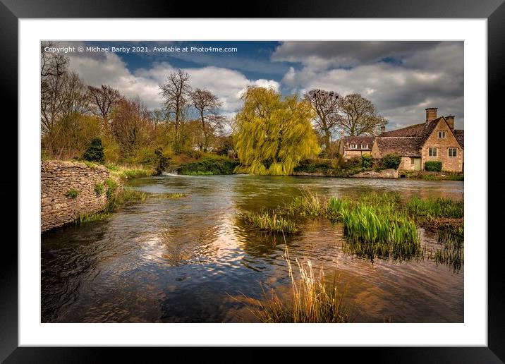 Fairford Mill Framed Mounted Print by Michael Barby