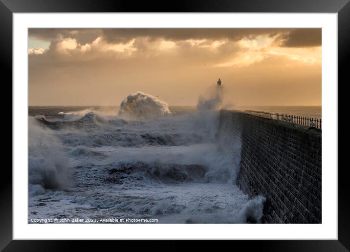Give Me A Wave Framed Mounted Print by John Baker