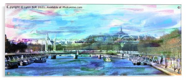 Bridges of the Seine Acrylic by Lynn Bolt