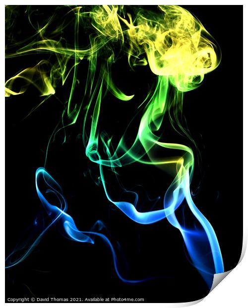 Fiery Smoke Art Print by David Thomas