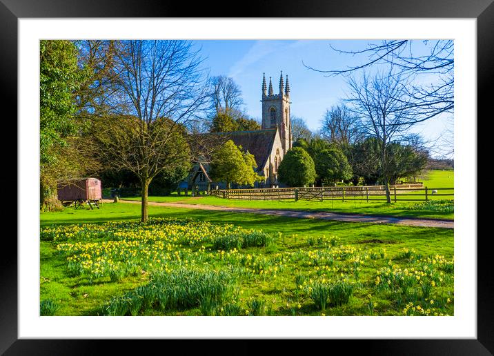 Springtime St Nicholas Church ,Chawton Framed Mounted Print by Philip Enticknap