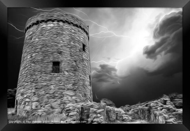 Orchardton Tower Framed Print by Paul Robson