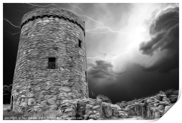Orchardton Tower Print by Paul Robson