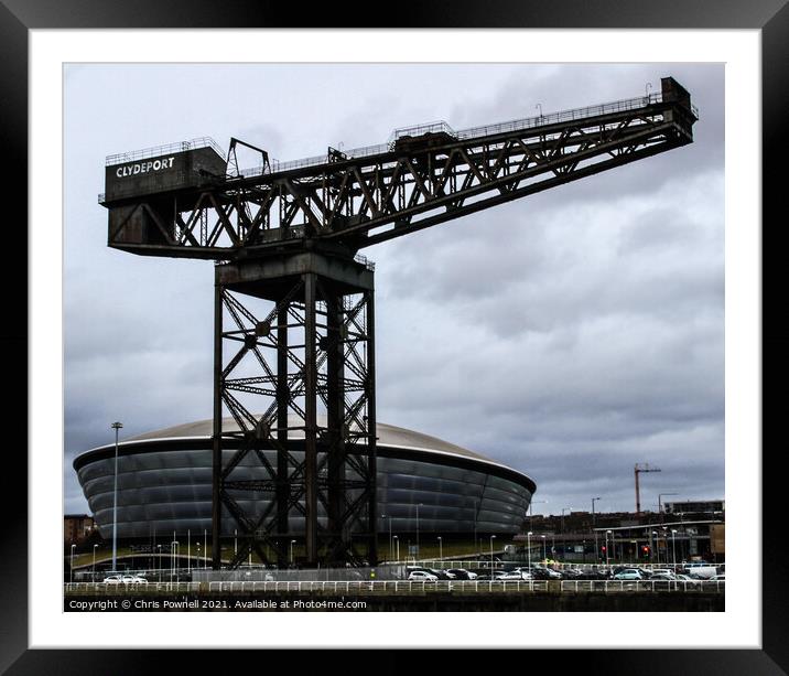 Glasgow Finnieston Crane Framed Mounted Print by Chris Pownell