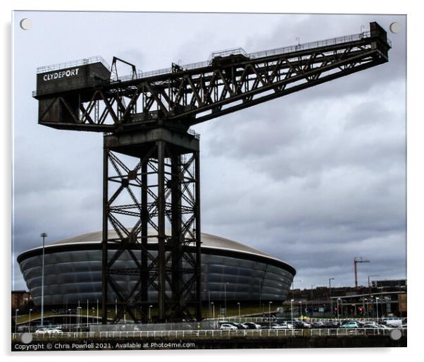Glasgow Finnieston Crane Acrylic by Chris Pownell