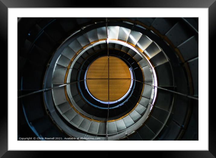 The spiral staircase Framed Mounted Print by Chris Pownell