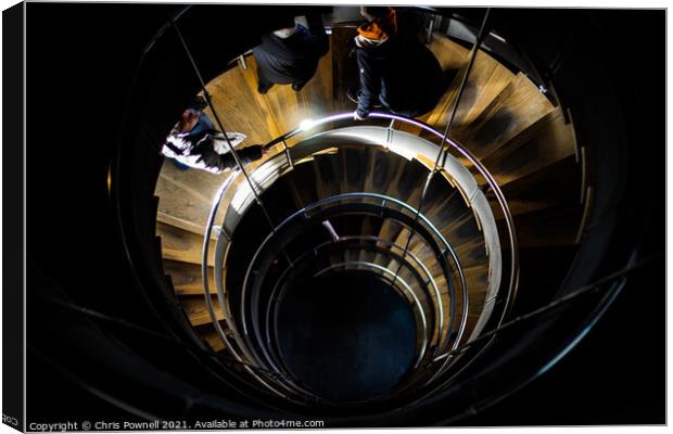 Glasgow Spiral Staircase Canvas Print by Chris Pownell