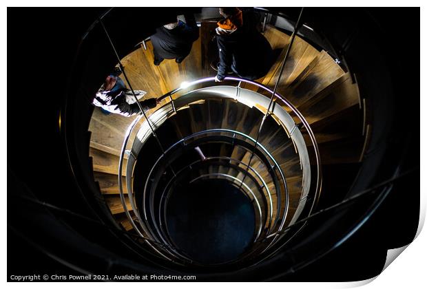 Glasgow Spiral Staircase Print by Chris Pownell