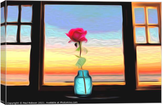 The window rose Canvas Print by Paul Robson