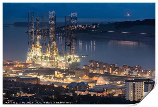 Dundee Oil Rig Print by Craig Doogan