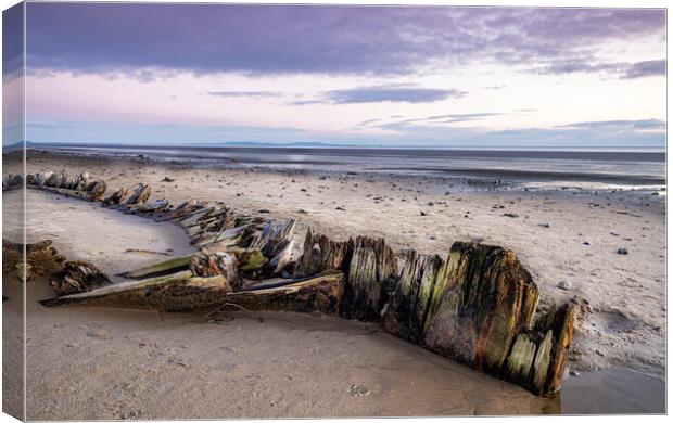 The Shipwreck on Pendine Sands, Carmarthenshire. Canvas Print by Colin Allen