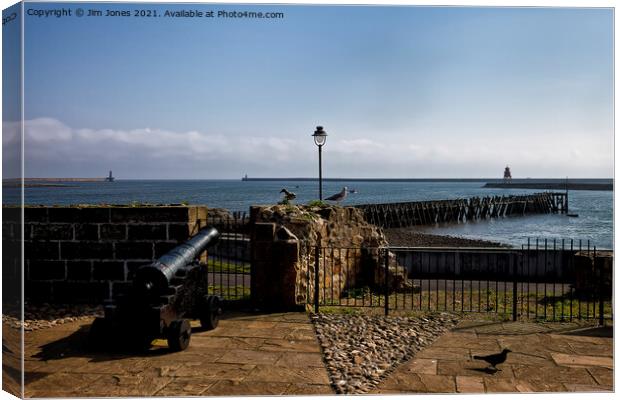 Guarding the mouth of the River Tyne Canvas Print by Jim Jones