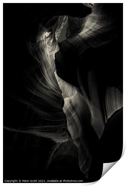 Mysterious Antelope Canyon Print by Peter Scott