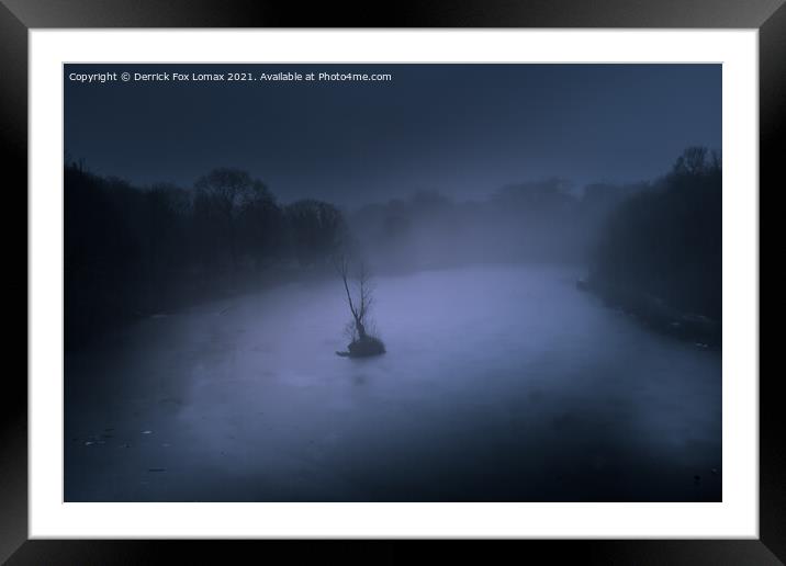 Mist On Greenmount island, Bury Framed Mounted Print by Derrick Fox Lomax