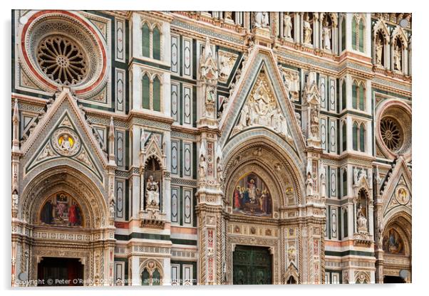 Facade of Cathedral of Santa Maria del Fiore, Florence Acrylic by Peter O'Reilly