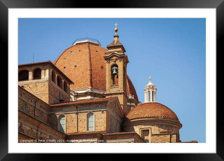 Roof of San Lorenzo Church, Florence Framed Mounted Print by Peter O'Reilly
