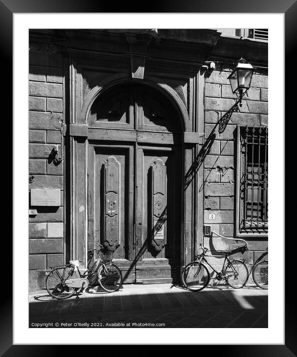 Doorway in Florence Framed Mounted Print by Peter O'Reilly