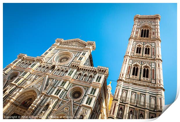 Cathedral of Santa Maria del Fiore and Campanile di Giotto, Flor Print by Peter O'Reilly