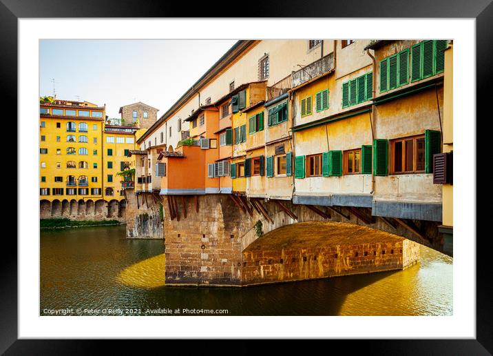 Ponte Vecchio, Florence Framed Mounted Print by Peter O'Reilly